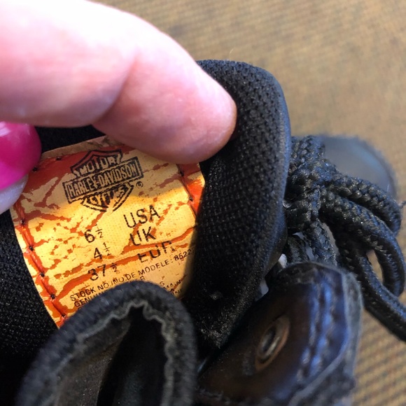 Harley Davidson Black Leather Riding Boots - Picture 7 of 8